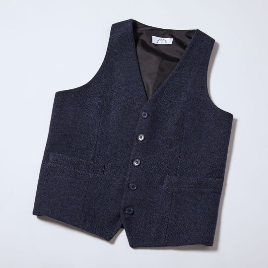 Taupe Tweed Herringbone Vest | Kirrin Finch