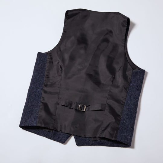 Dark Navy Tweed Vest