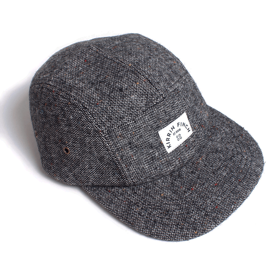 Gray Wool 5 Panel Hat