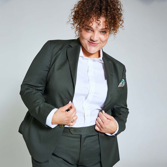 The Georgie Olive Suit Blazer Kirrin Finch - Main Image