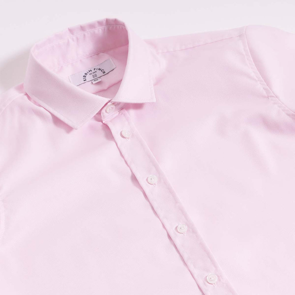 Pink dress shirt with spread collar by kirrin finch