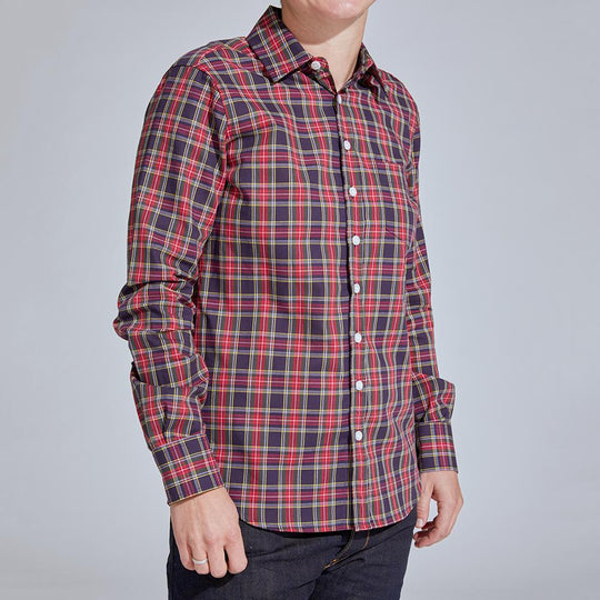 Red and Navy Plaid Shirt