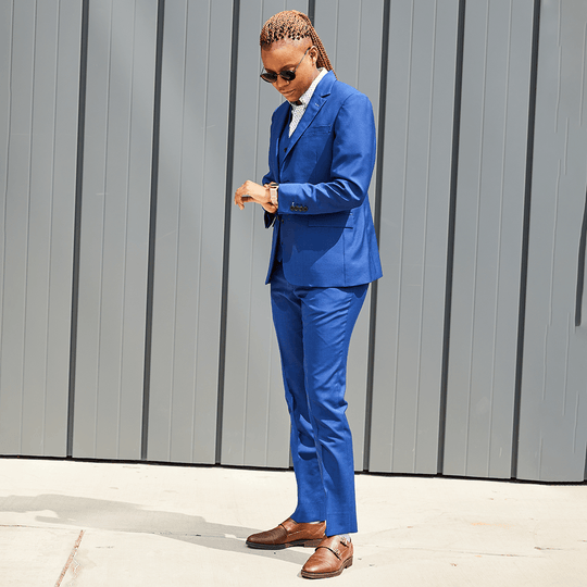 Royal blue best sale pants